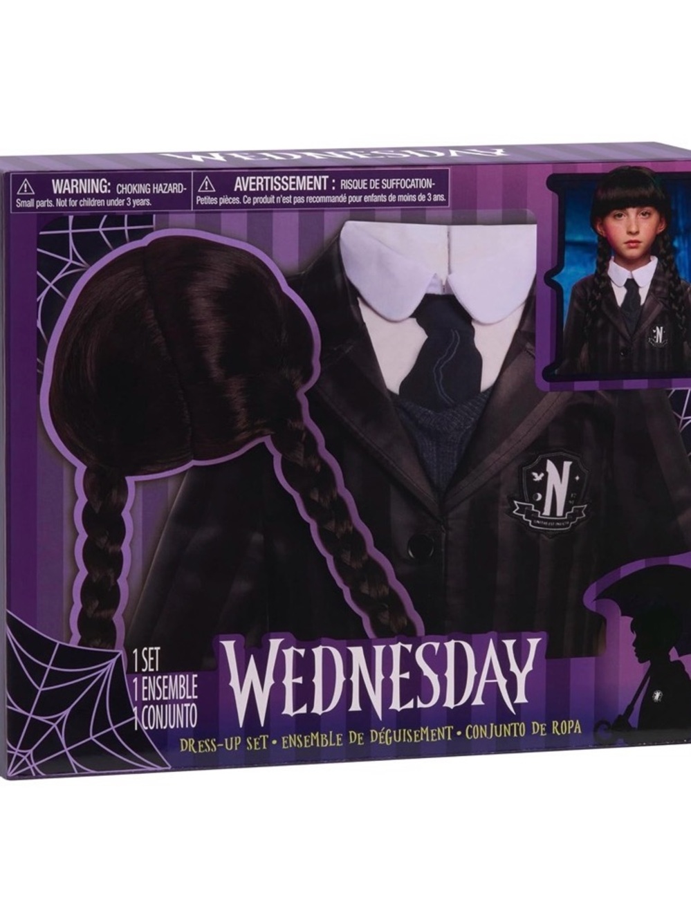 Wednesday Kids‎ Costume Dress Official - size 4-6Y Girls